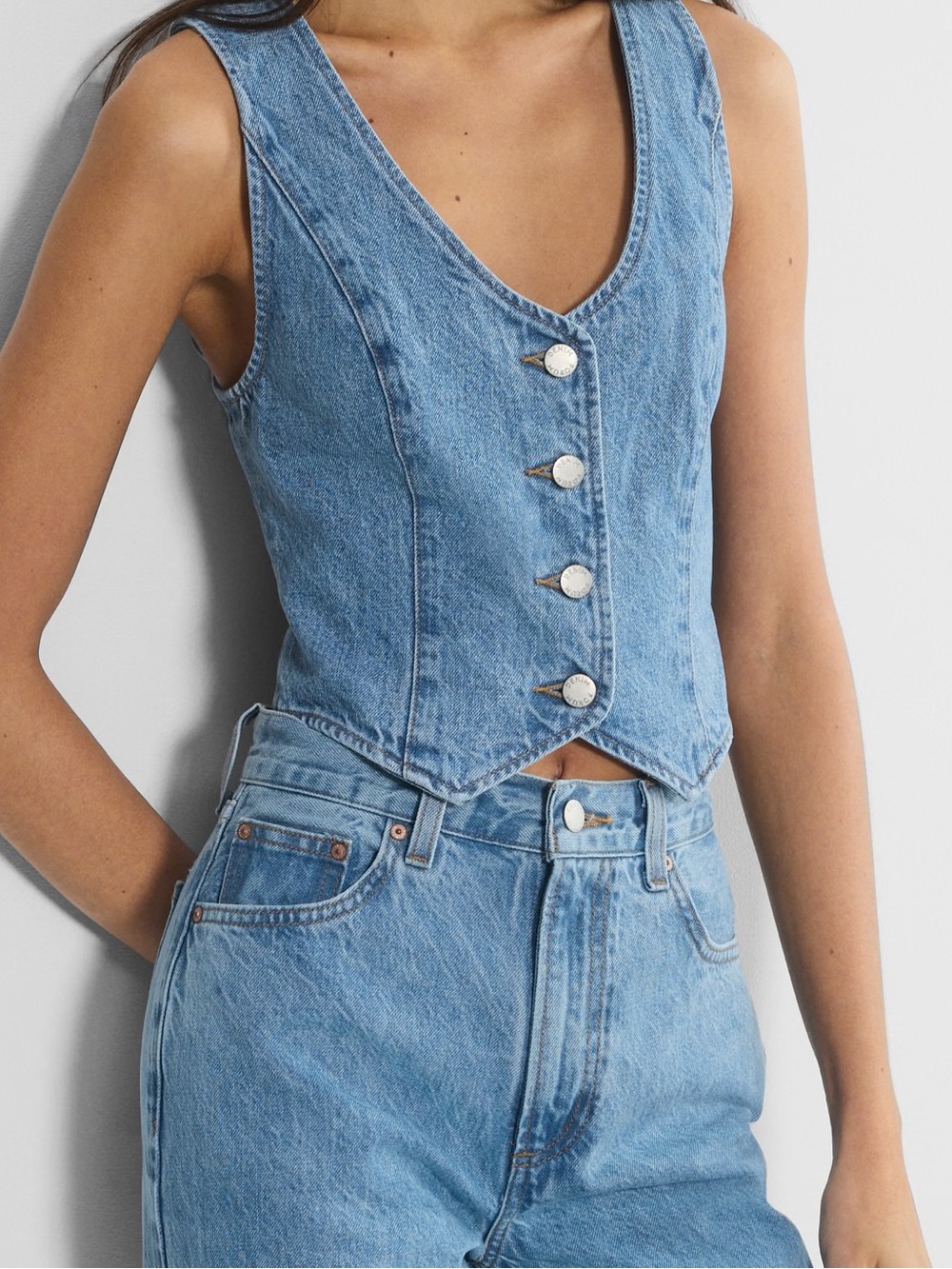 Aritzia denim forum vest
